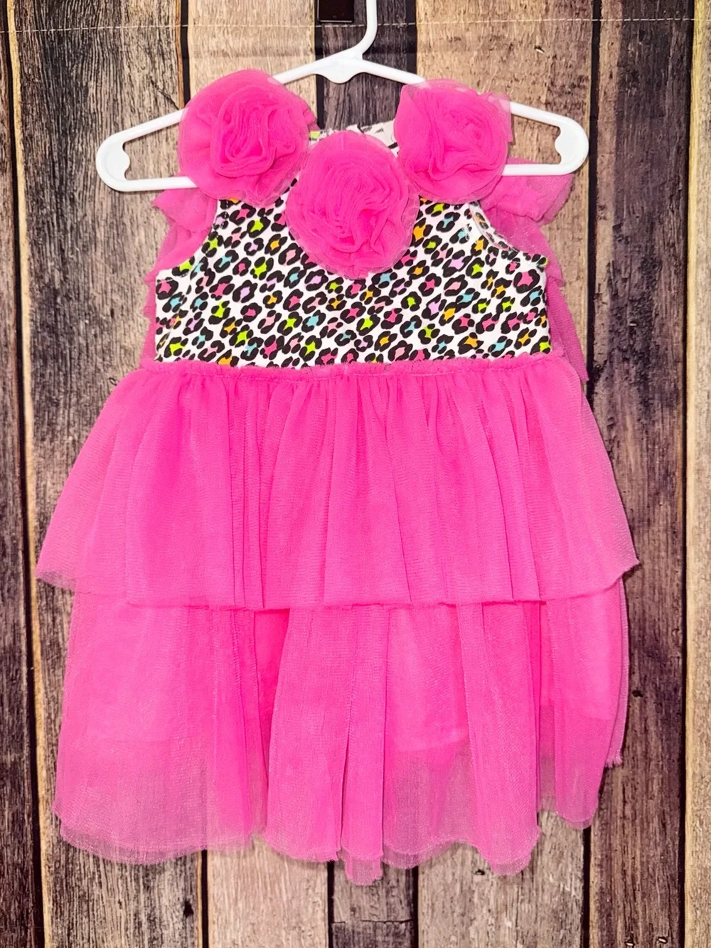 Mud Pie Leopard Print Tutu 2pc Short Set 0-6m